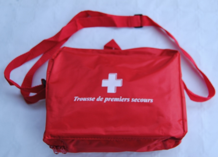 Sac de premiers secours rouge vide, pochette de secours de voyage